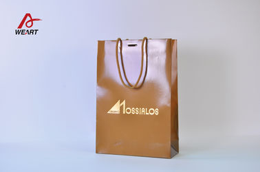 Porcellana I sacchi di carta lucidi di arte della laminazione bollati maniglia incollata scrivono l&#039;OEM/ODM a macchina distributore
