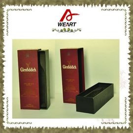 Porcellana Cima nera di lusso del vino della carta del cartone e contenitori di regalo rigidi inferiori senza maniglia fabbrica