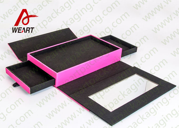 Cosmetico cosmetico colorato del cartone del tessuto della scatola di carta che imballa dimensione su misura